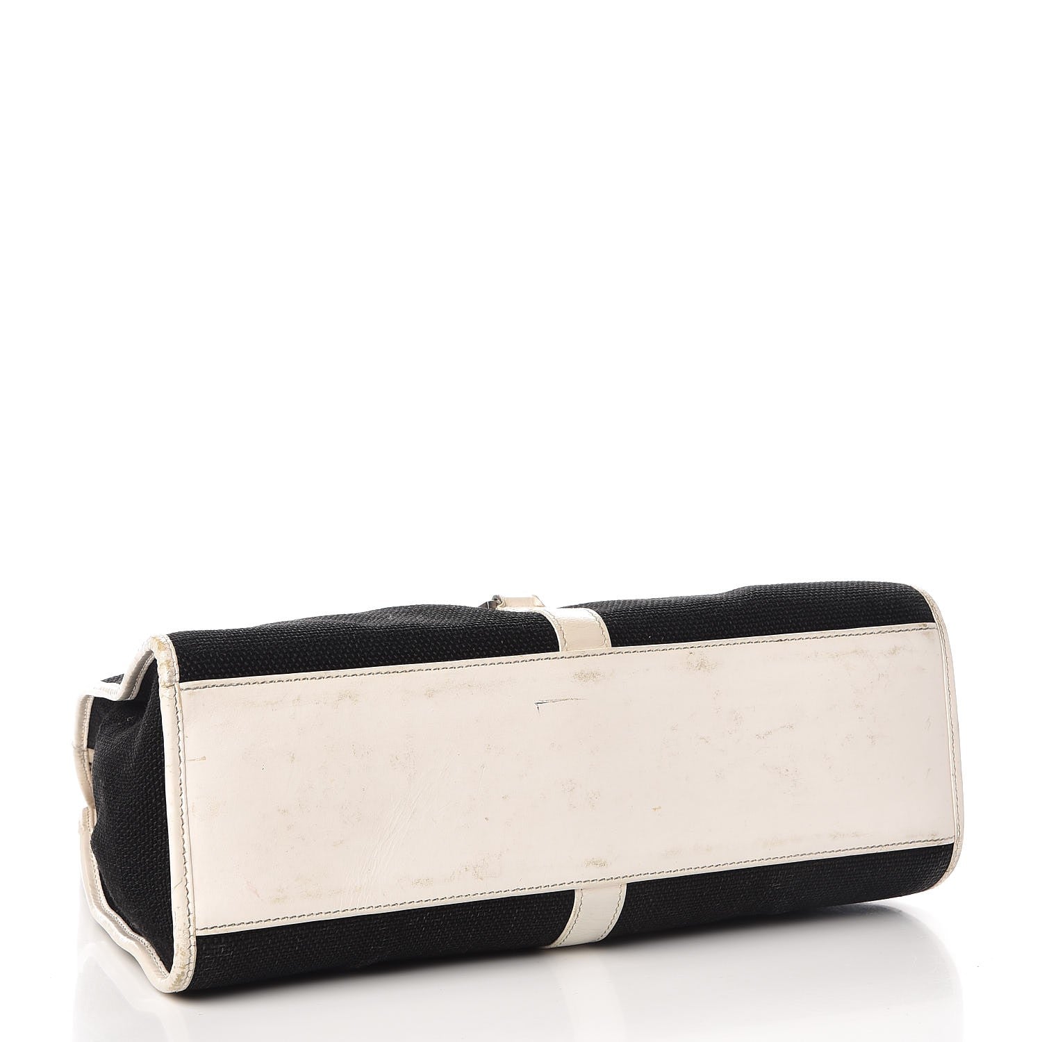Gucci Canvas Bardot Shoulder Bag White Black 4 of 26