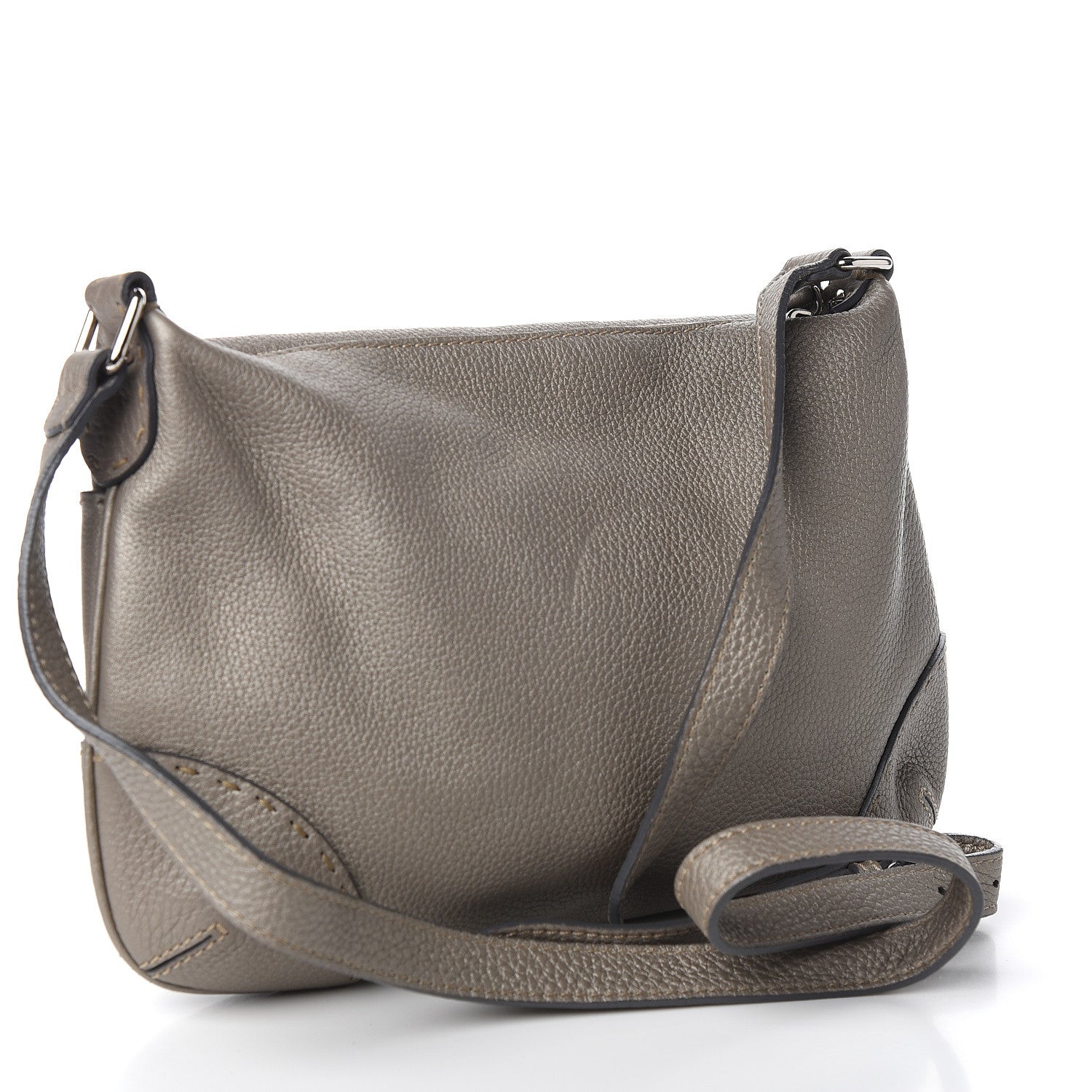 Fendi Cuoio Romano Selleria Crossbody Peltro 2 of 10