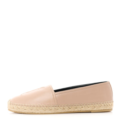 Saint Laurent Lambskin Monogram Espadrilles 40 Nude 1 of 8
