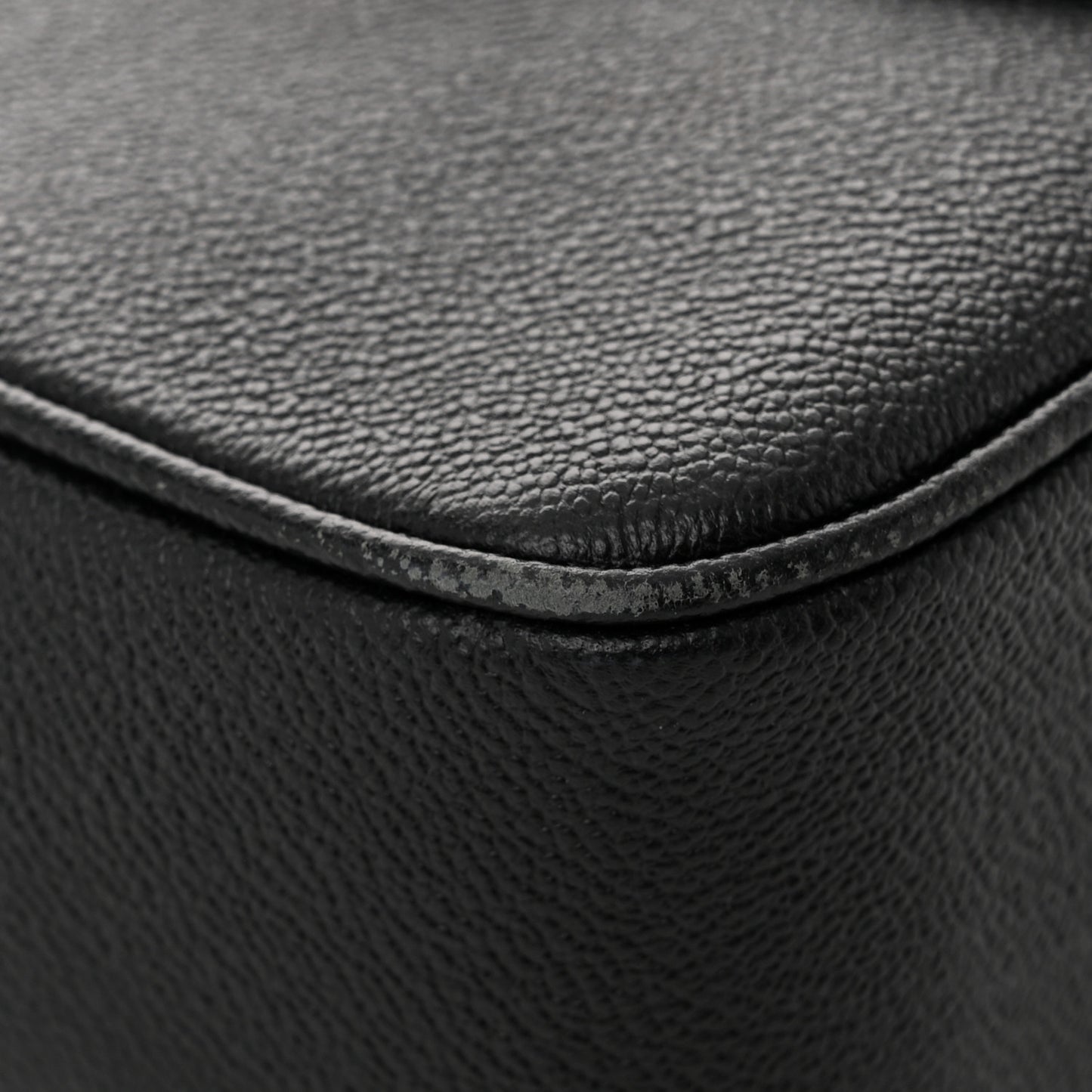 Soft Grain Calfskin Small Buckle Zip Bag Black