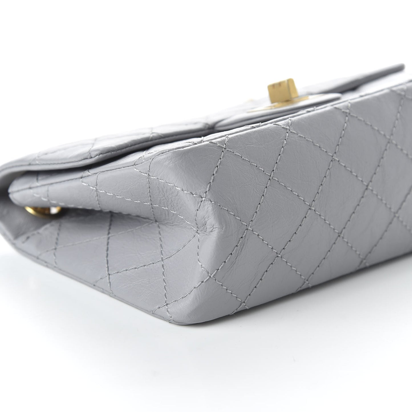 Aged Calfskin Quilted 2.55 Reissue Mini Flap Grey