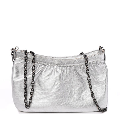 Burberry Metallic Calfskin Pochette Silver 1 of 11