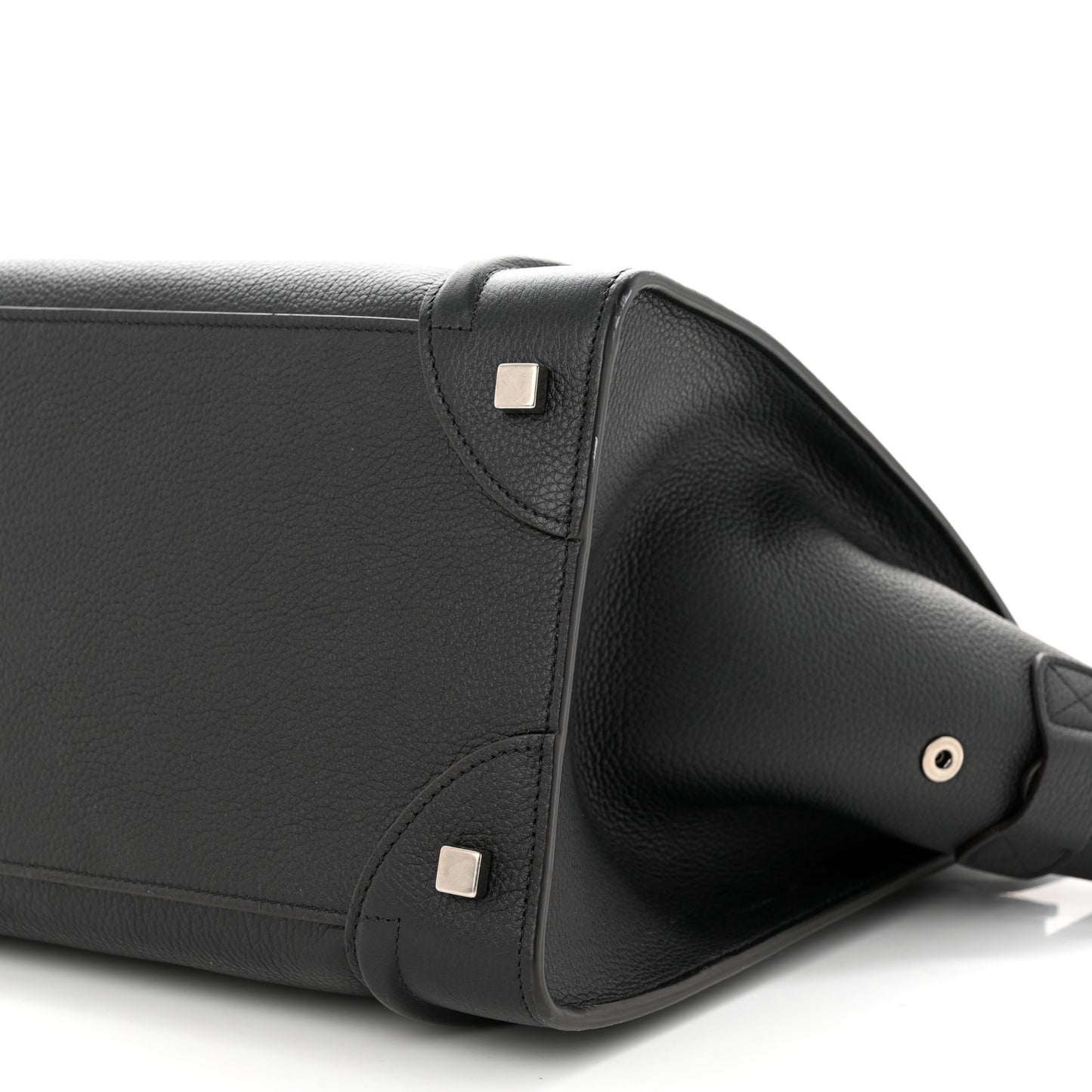 Drummed Calfskin Mini Luggage Black