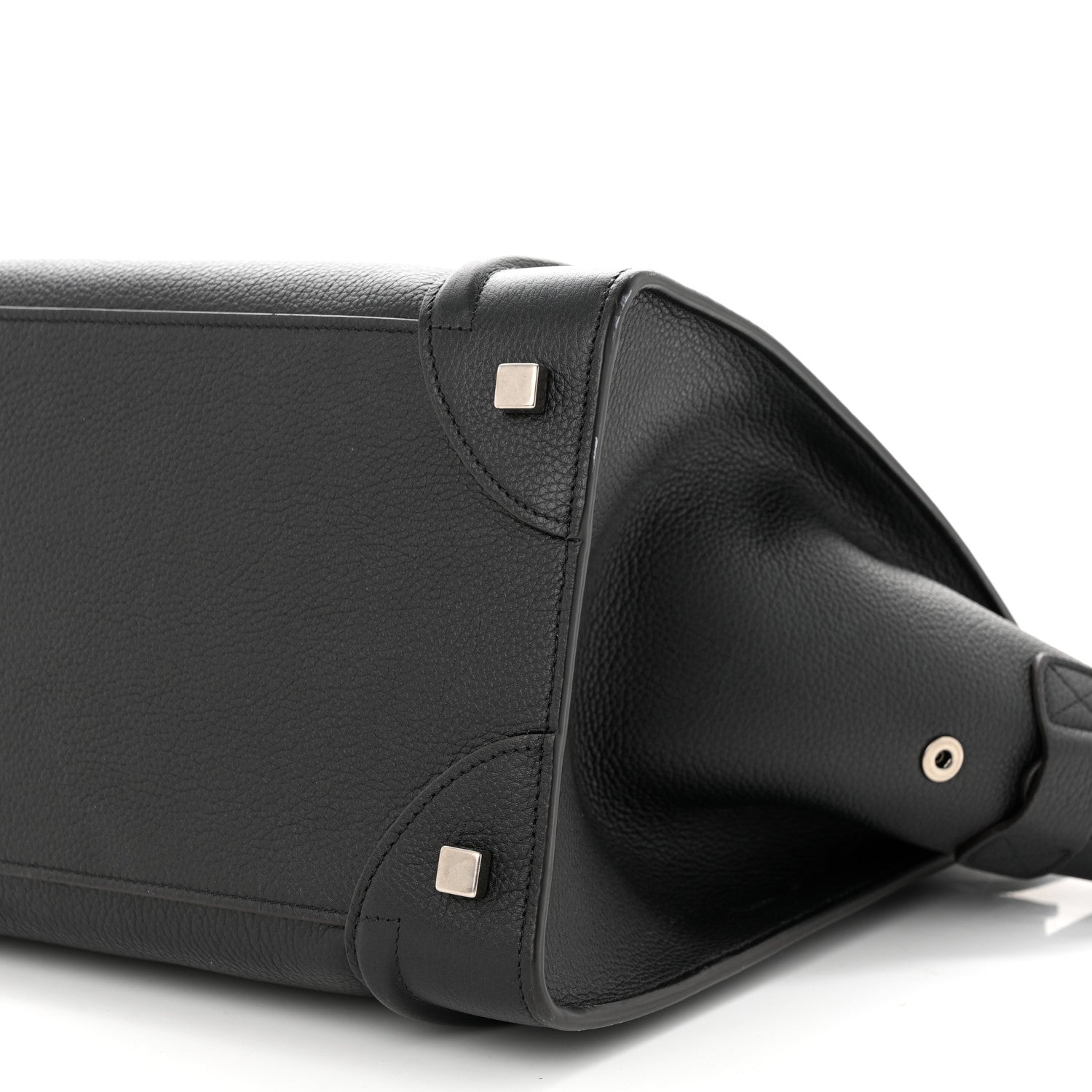 Celine Drummed Calfskin Mini Luggage Black 9 of 9