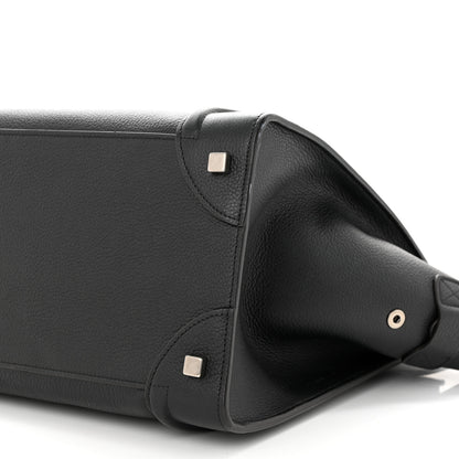 Celine Drummed Calfskin Mini Luggage Black 9 of 9