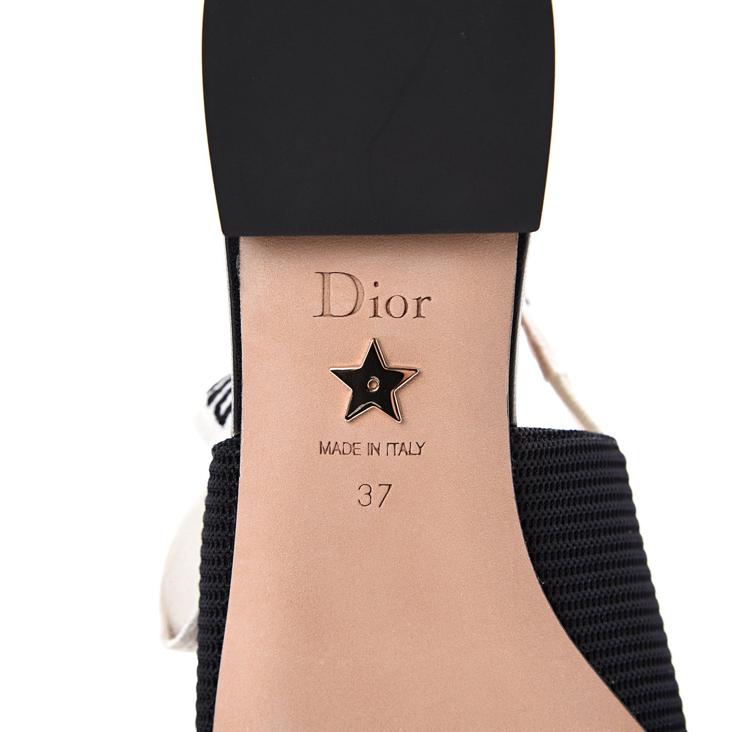 Technical Canvas Ribbon J'Adior Slingback Ballet Flats 37 Black