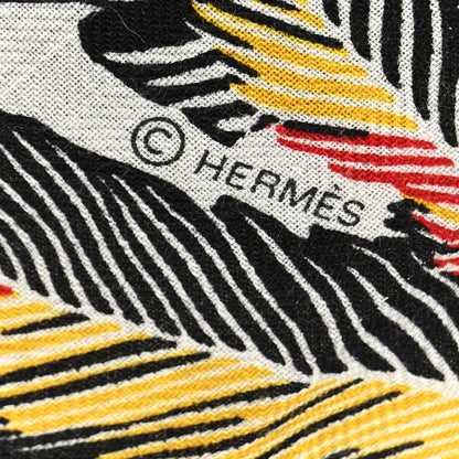 Hermes Cashmere Silk Zebra Pegasus Pointe Triangle Scarf Marine White Multicolor 4 of 6
