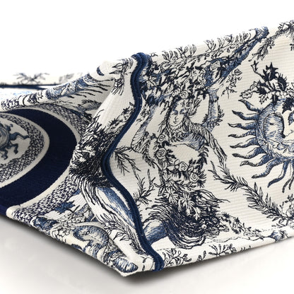 Christian Dior Canvas Embroidered Medium Toile de Jouy Soleil Book Tote Blue Multicolor 9 of 10