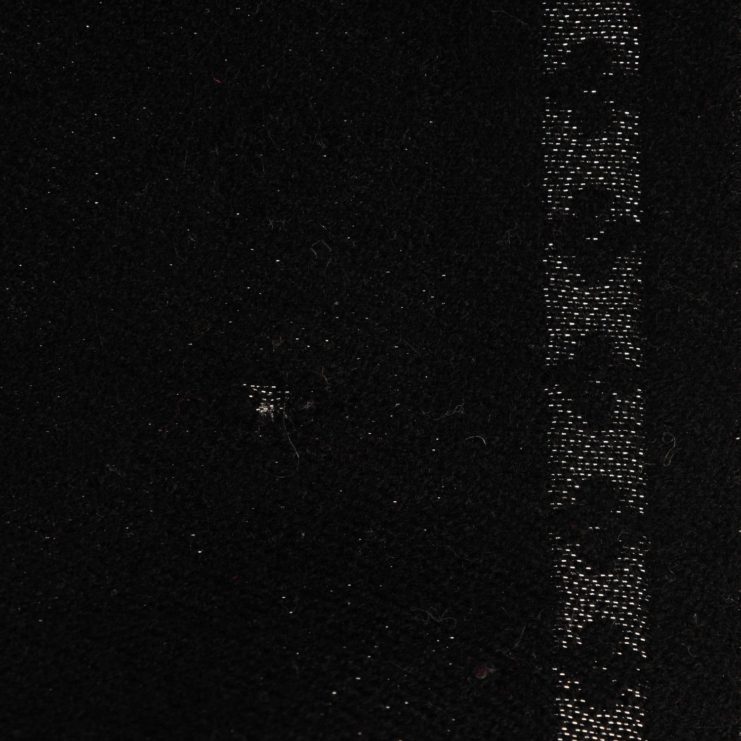 Louis Vuitton Wool Cashmere Lurex Monogram Scarf Black Silver 5 of 6