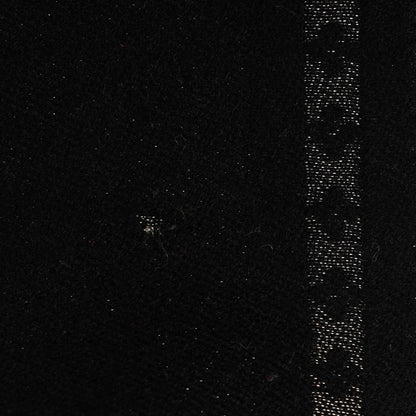 Louis Vuitton Wool Cashmere Lurex Monogram Scarf Black Silver 5 of 6
