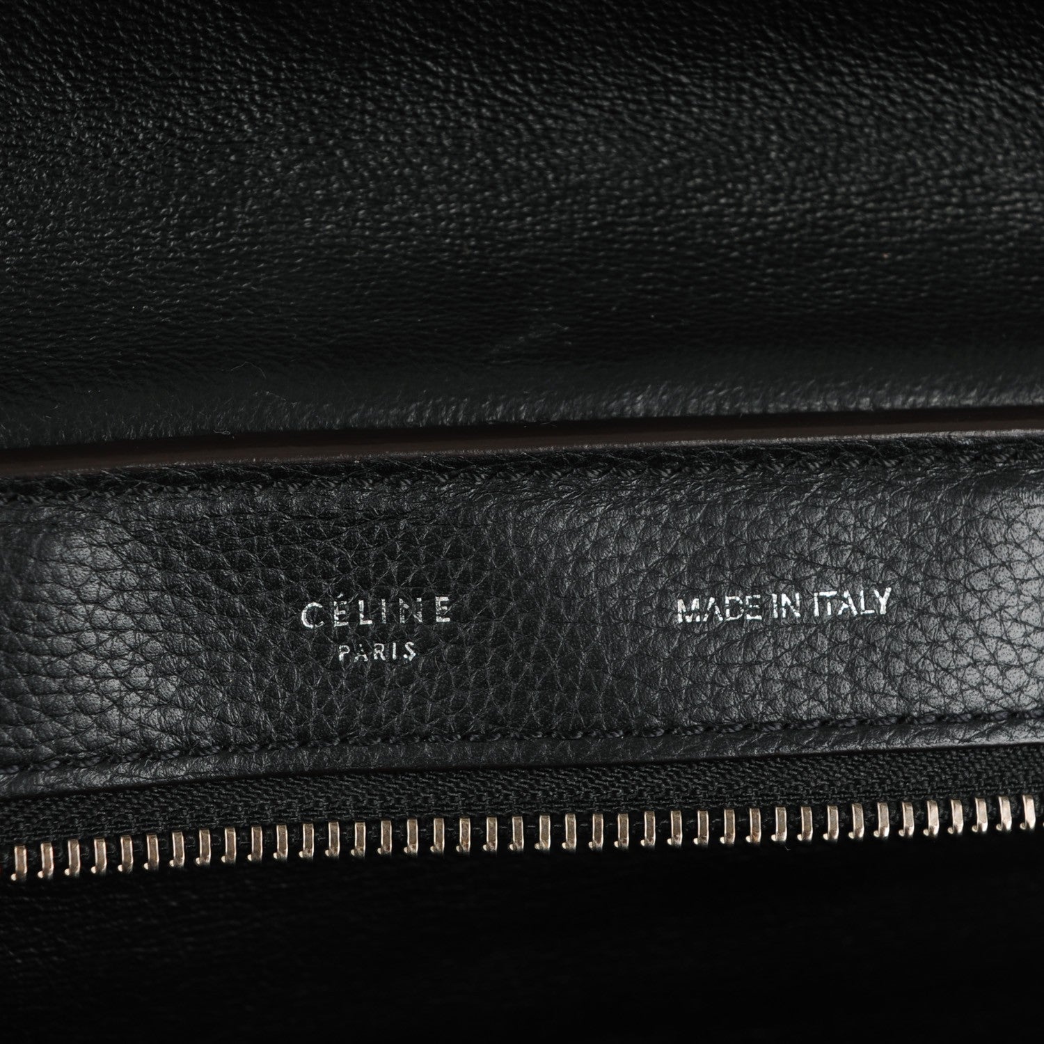 Celine Drummed Calfskin Suede Medium Trapeze Black 6 of 10