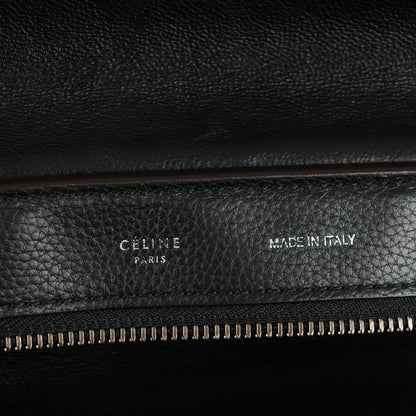 Celine Drummed Calfskin Suede Medium Trapeze Black 6 of 10