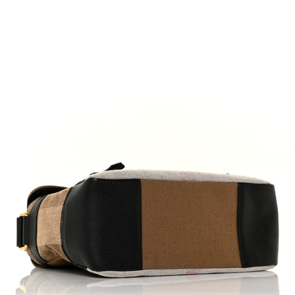 Burberry Canvas Mega Check Small Baildon Messenger Bag Black 3 of 8