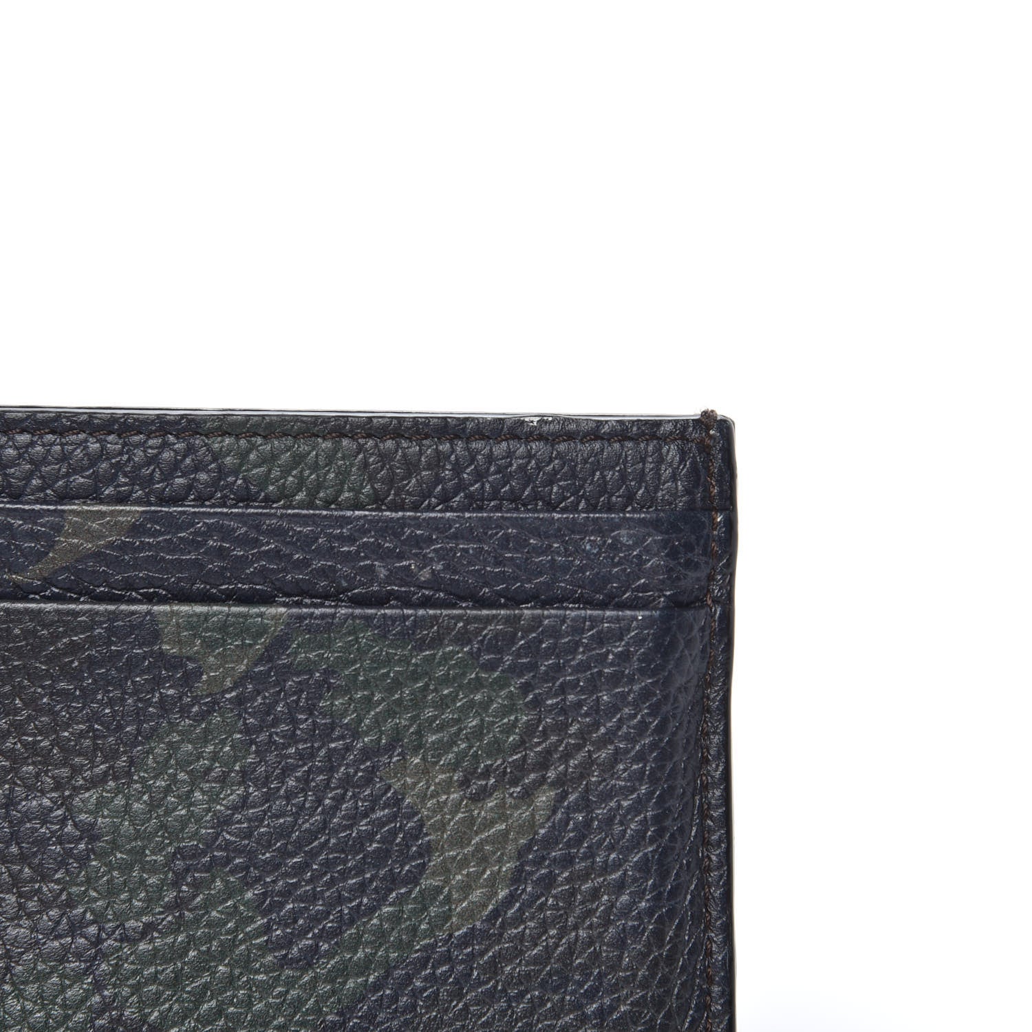 Burberry Grained Calfskin Camo Print Card Holder Green 7 of 8