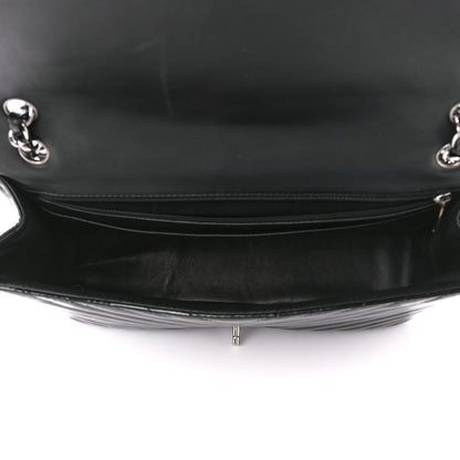 Chanel Patent Chevron Quilted Maxi Single Flap Black 5 of 11