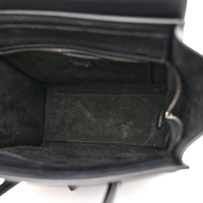 Celine Drummed Calfskin Nano Luggage Black 4 of 13