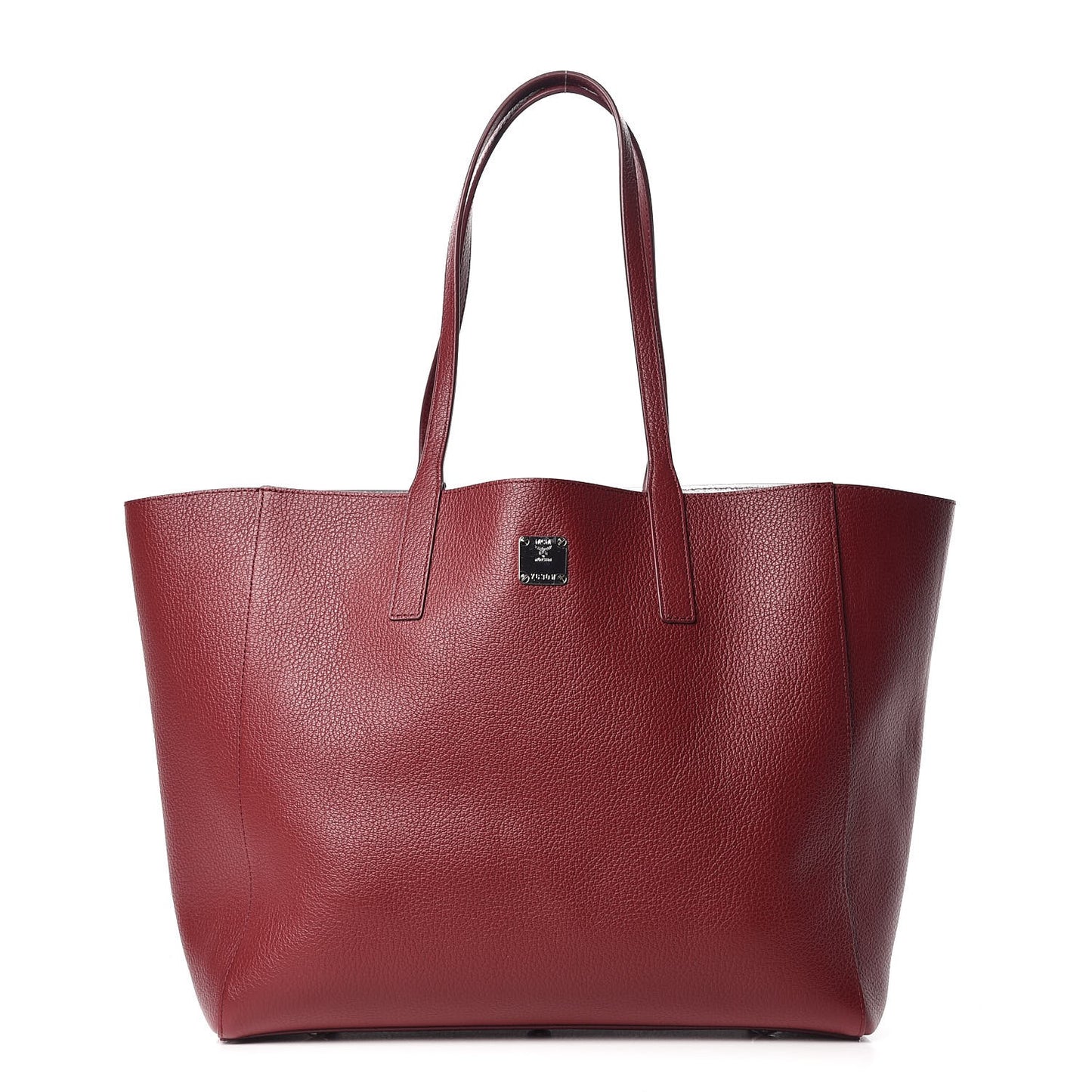 Grained Calfskin Medium Reversible Wandel Tote Ruby Tan