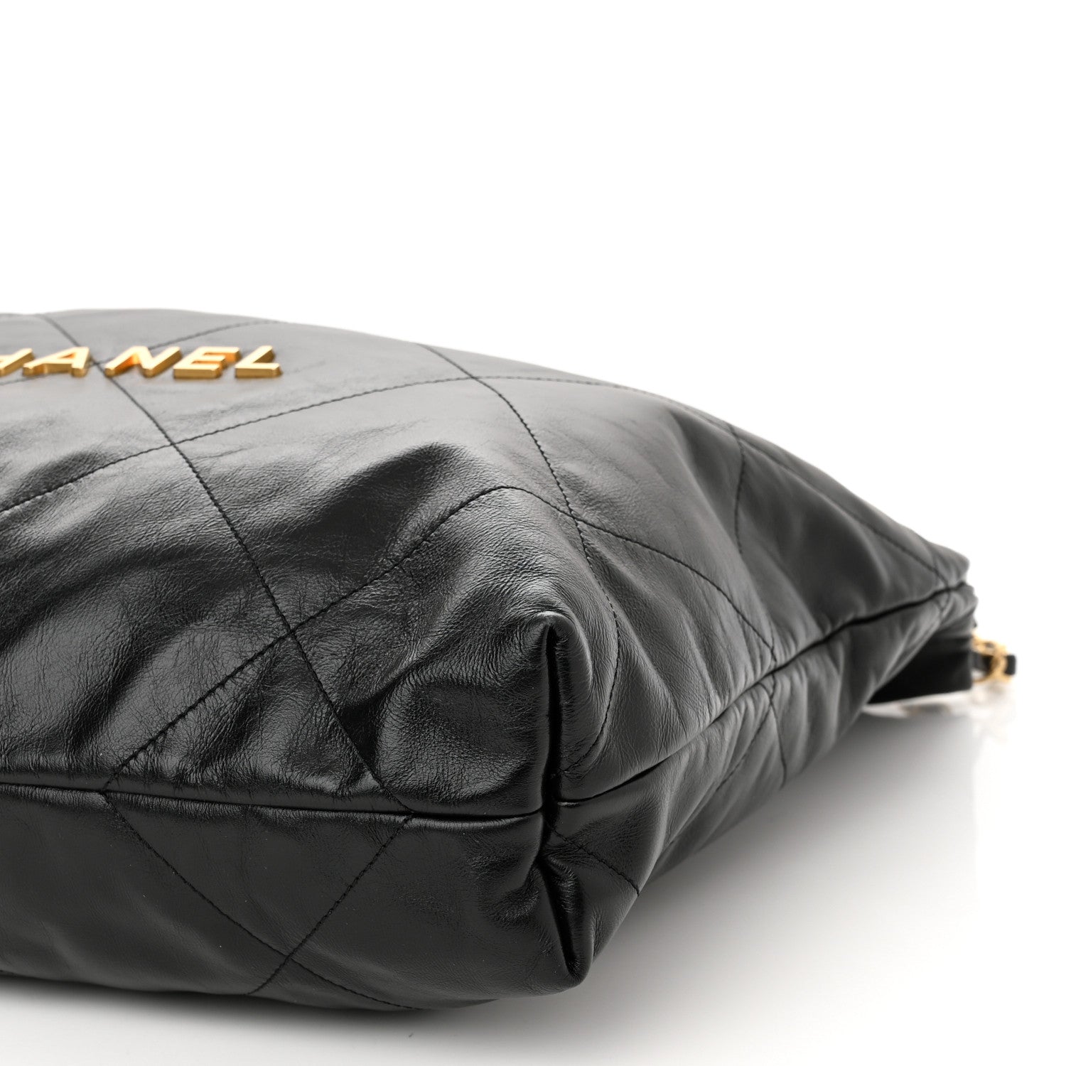 Chanel Shiny Calfskin Quilted Small Chanel 22 Black 10 of 11