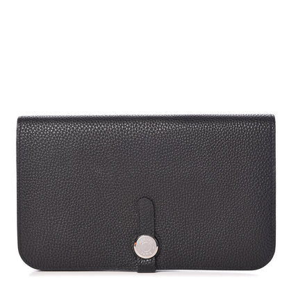 Hermes Togo Dogon Duo Wallet Black 1 of 11