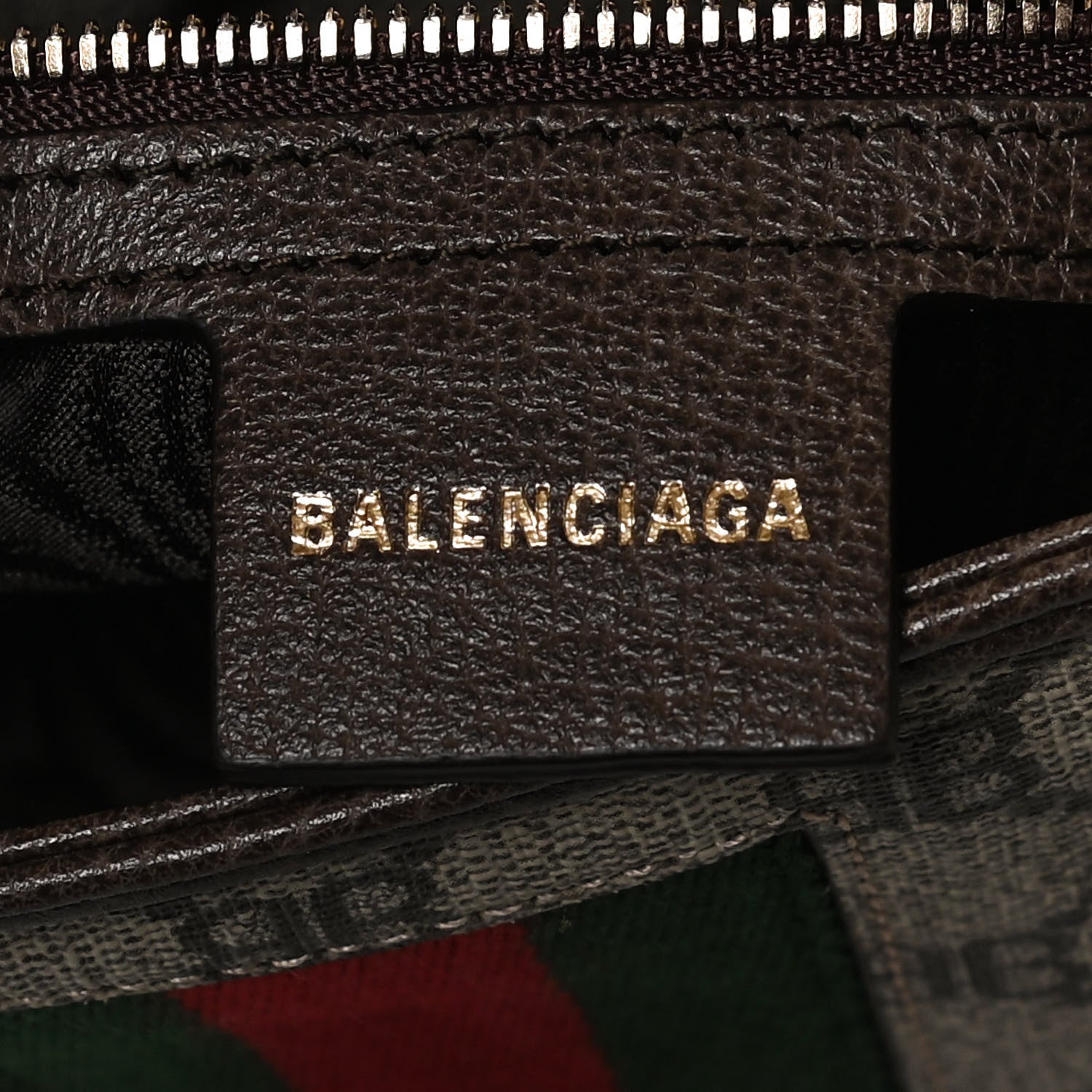 Gucci X BALENCIAGA BB Supreme Monogram Calfskin Web Small Jackie 1961 Hobo Beige Ebony 5 of 11