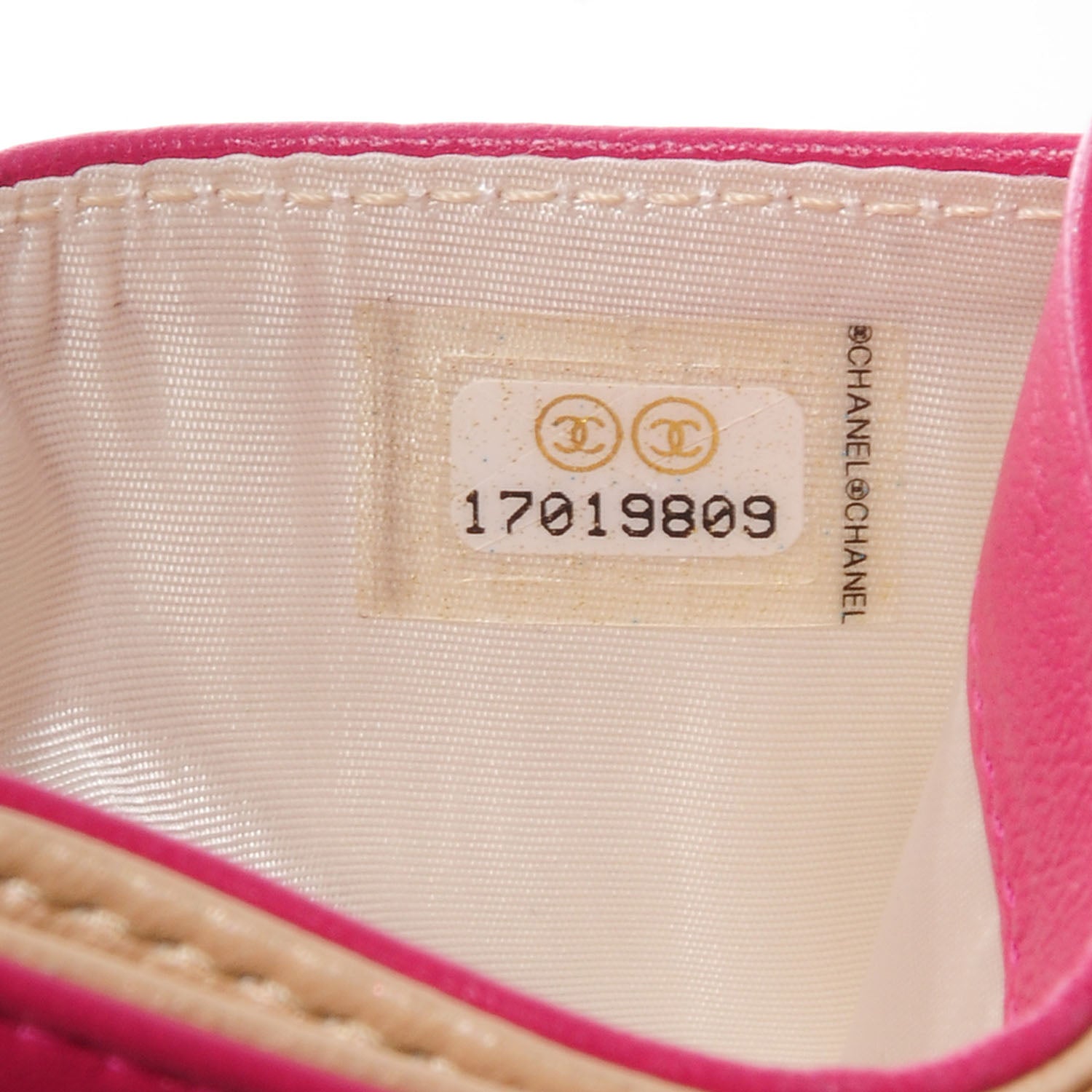 Chanel Lambskin Camellia Card Holder Fuchsia 9 of 9