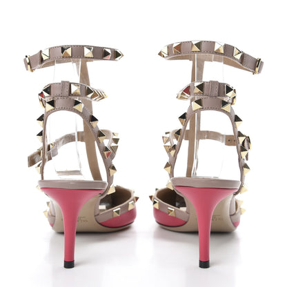 Valentino Garavani Calfskin Nappa Rockstud Ankle Strap 65mm Pumps 39 Deep Fuxia Poudre 6 of 10
