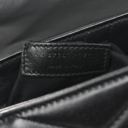 Saint Laurent Calfskin Y Quilted Monogram Toy Loulou Crossbody Bag Black 7 of 10