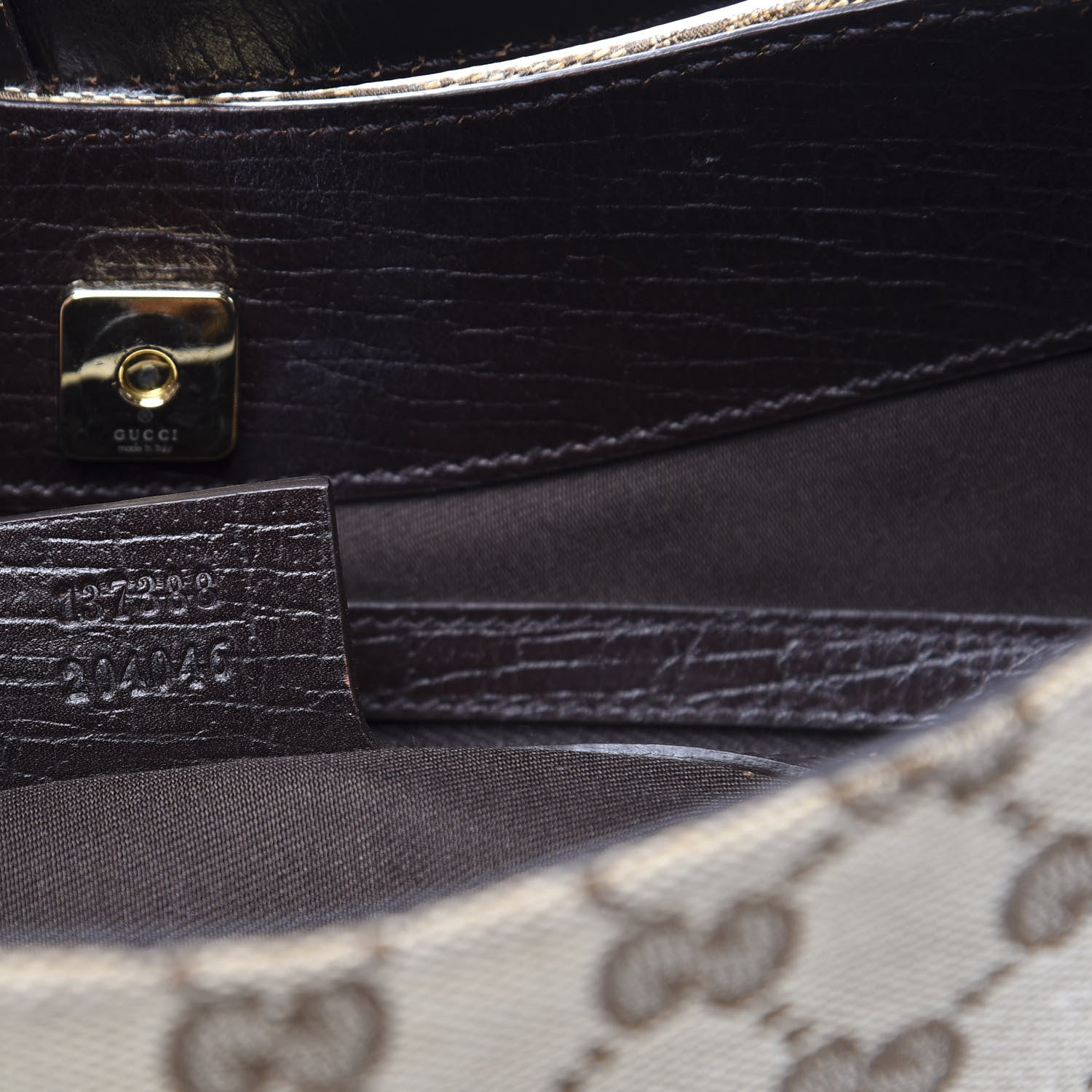Gucci Monogram Hasler Hobo Dark Brown 8 of 10