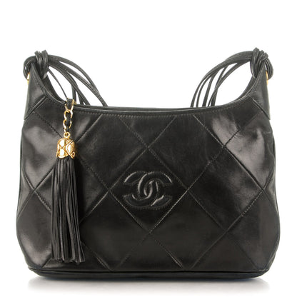 Chanel Lambskin Quilted Tassel Bag Black 1 of 8