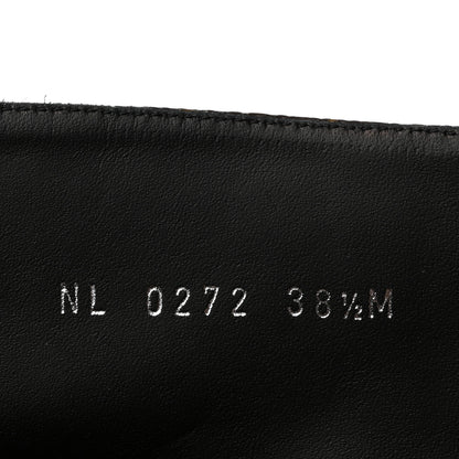 Louis Vuitton Calfskin Monogram Wonderland Flat Ranger Boots 38.5 Black 7 of 10
