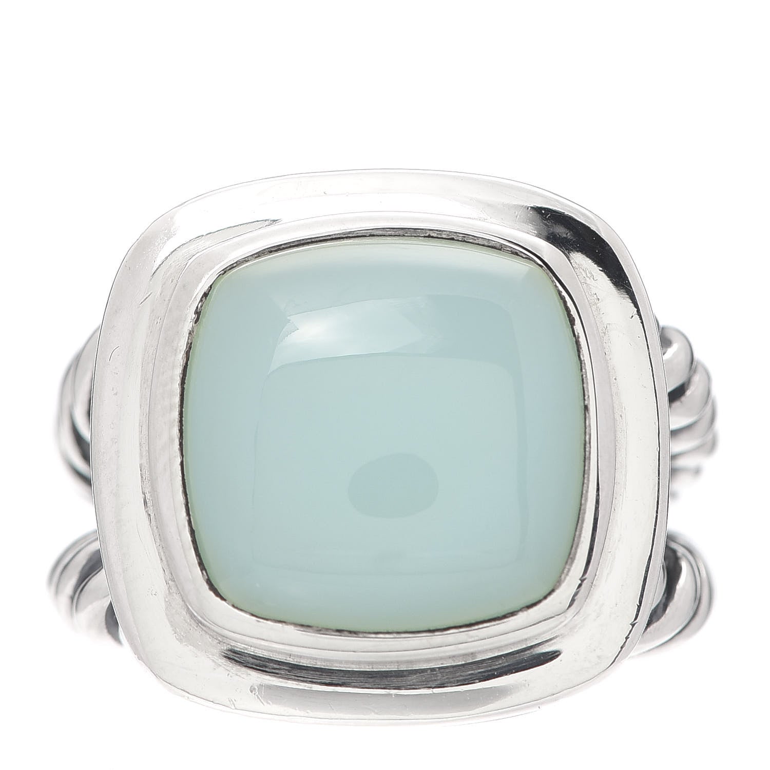 David Yurman Sterling Silver Chalcedony 17mm Albion Ring 54 6.75 1 of 5