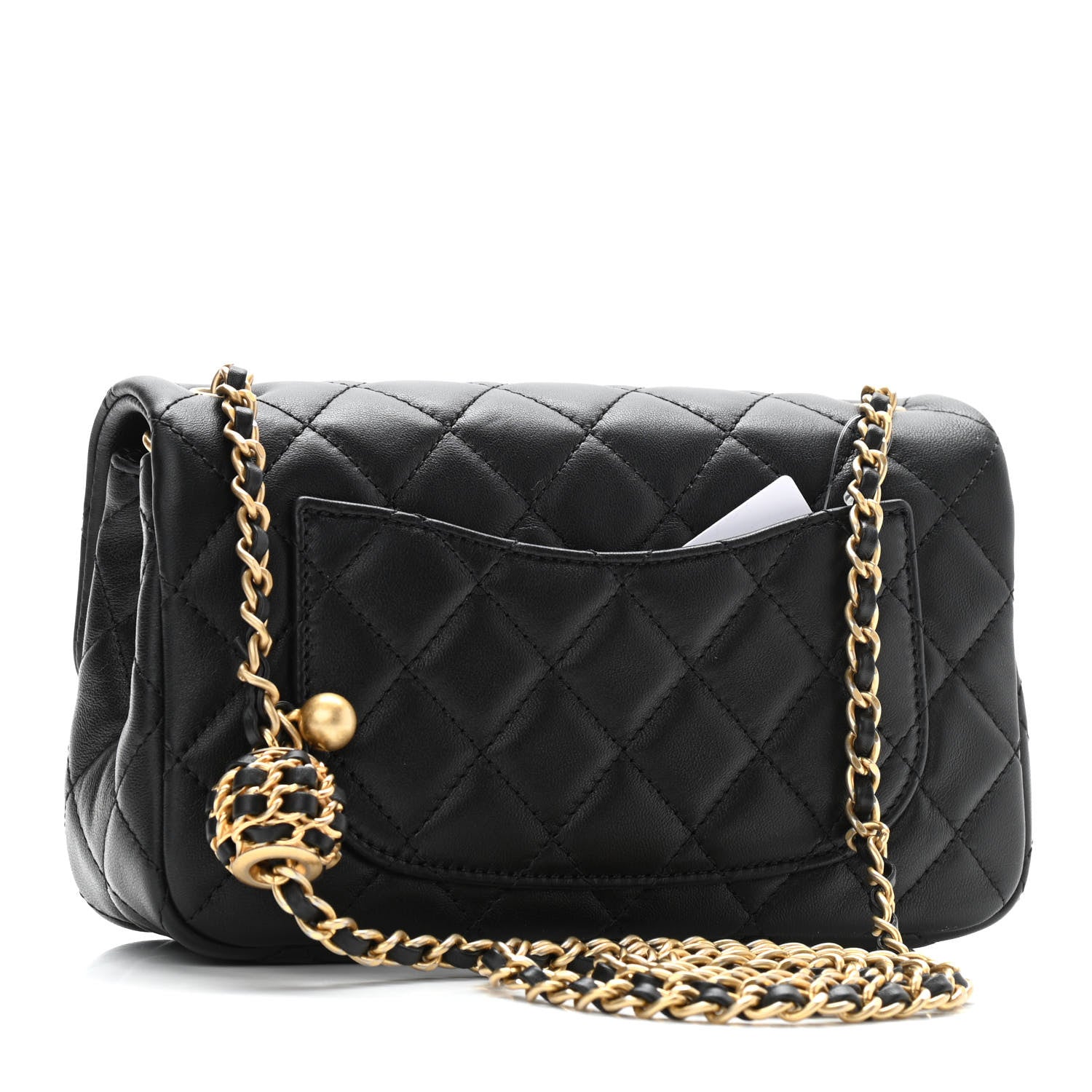 Chanel Lambskin Quilted Mini Rectangular Pearl Crush Flap Black 2 of 10