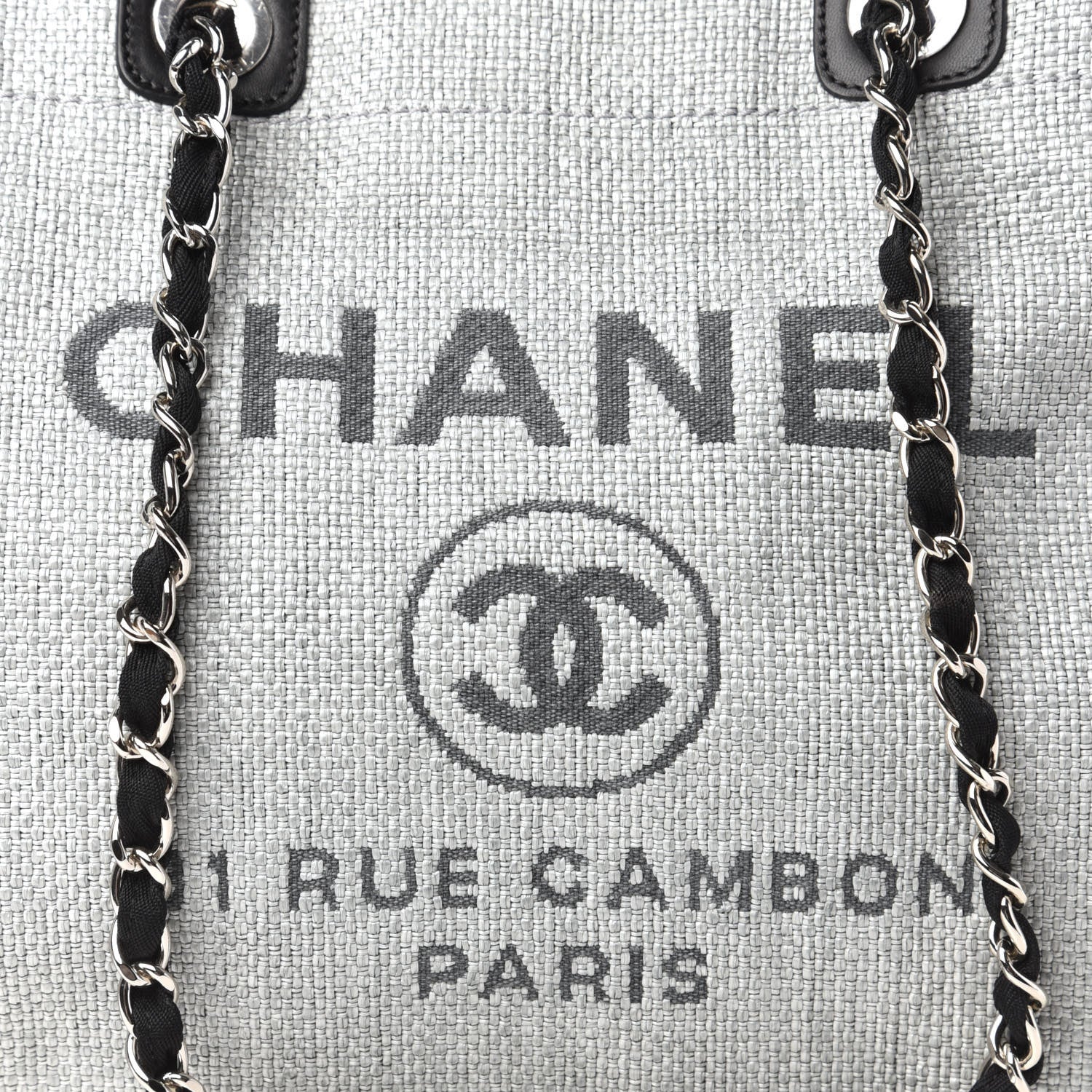 Chanel Canvas Medium Deauville Tote Grey 10 of 10