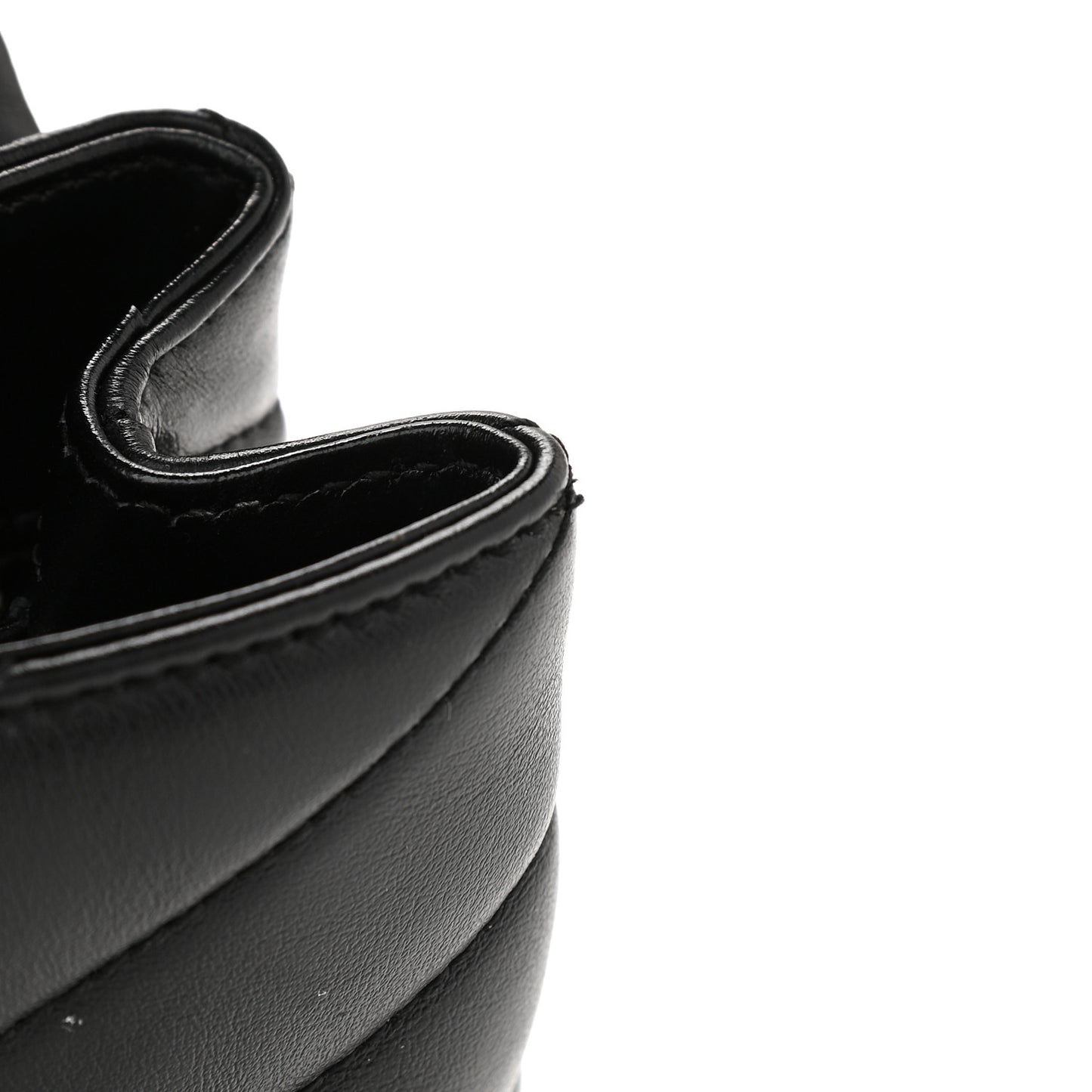 Calfskin Y Quilted Monogram Toy Loulou Crossbody Bag Black