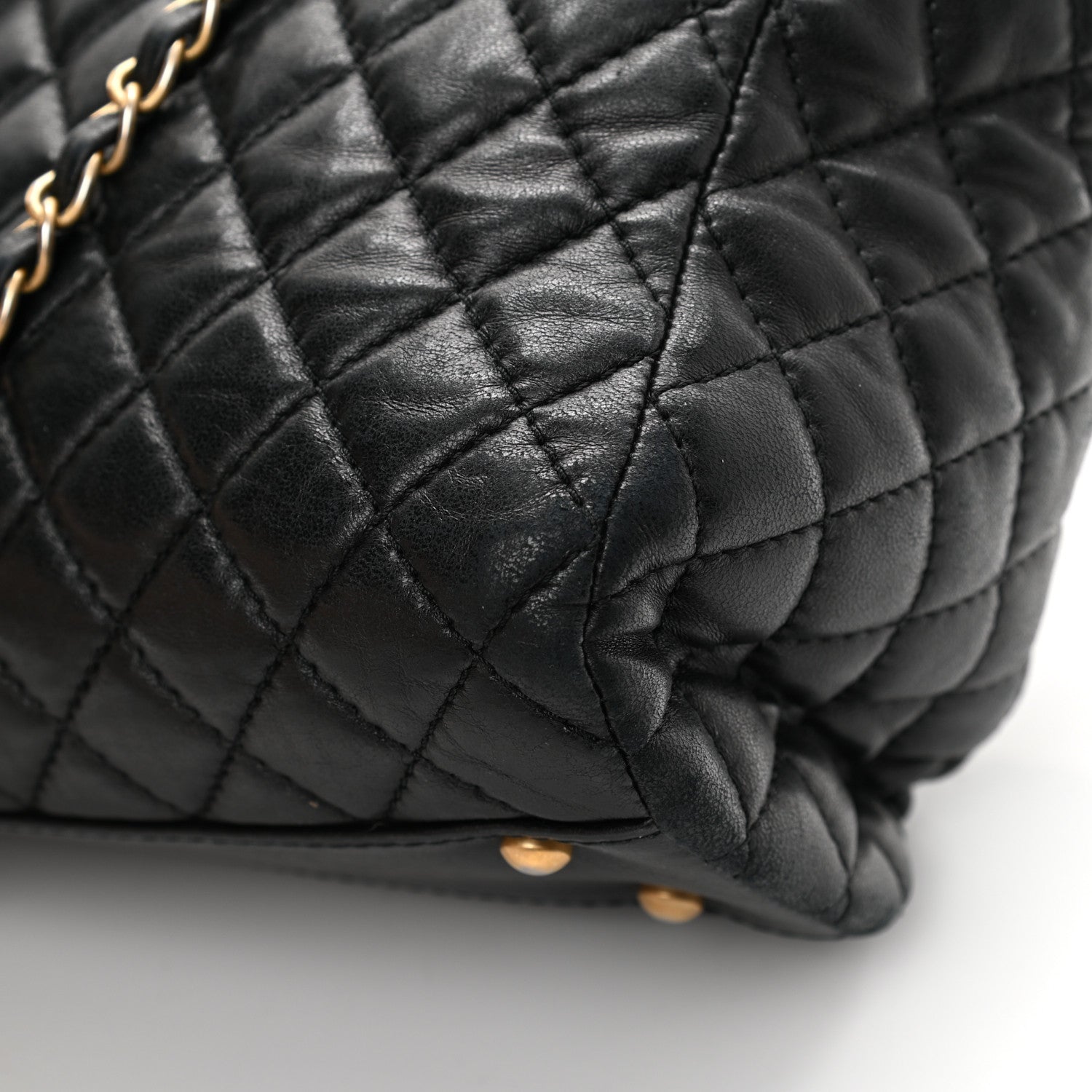 Chanel Lambskin Quilted Large Fluffy CC Shopping Tote Black 13 of 16