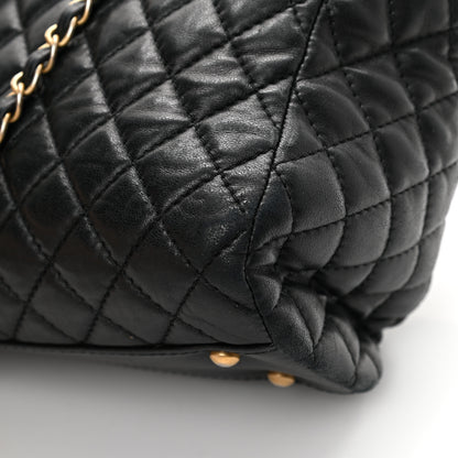 Chanel Lambskin Quilted Large Fluffy CC Shopping Tote Black 13 of 16