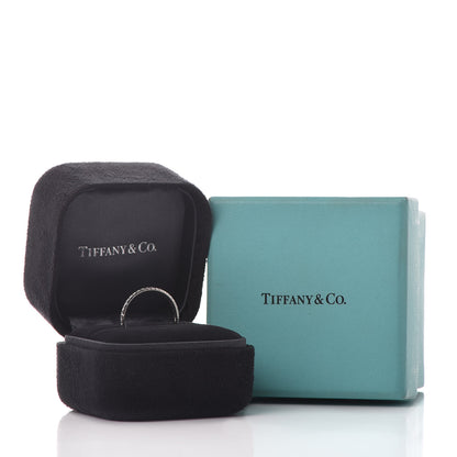 Tiffany 18K White Gold Diamond Metro Band Ring 49 5 6 of 6