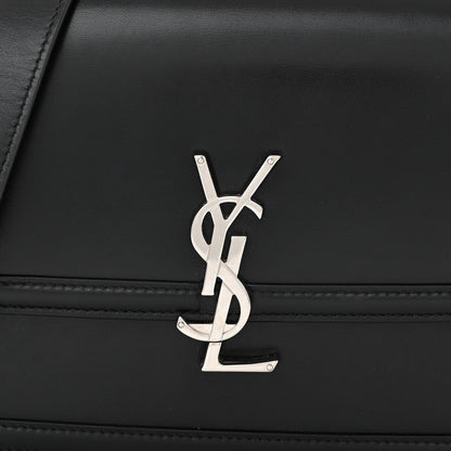 Saint Laurent Box Calfskin Monogram Medium Solferino Satchel Black 8 of 11