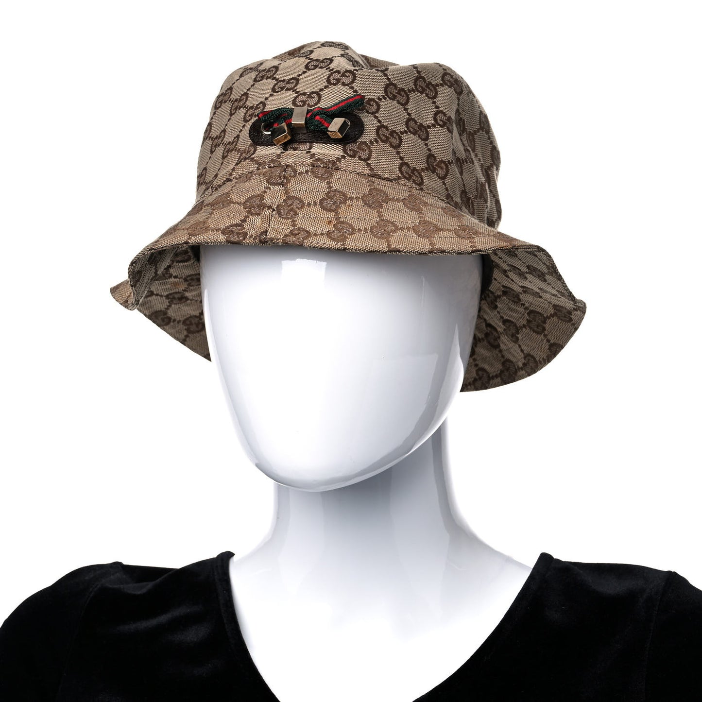Monogram Web Bucket Hat S Brown