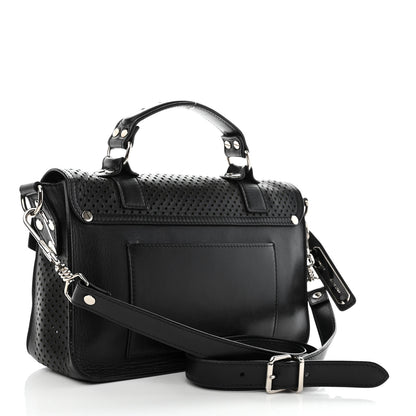 Proenza Schouler Lambskin Perforated Tiny PS1 Satchel Black 3 of 12