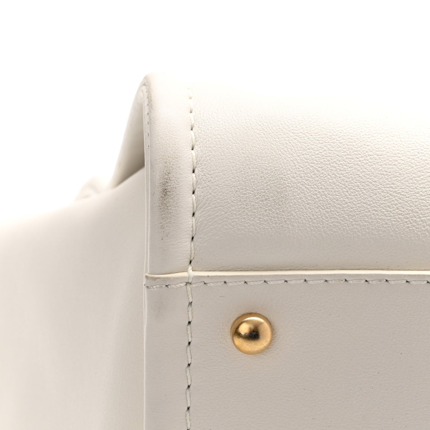 Calfskin Medium Deauville Tote White Multicolor