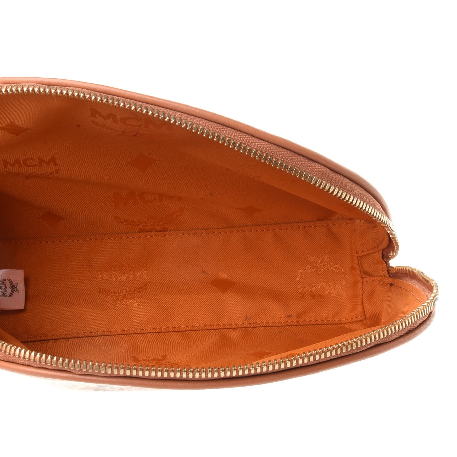 MCM Visetos Heritage Large Cosmetic Pouch Cognac 5 of 12
