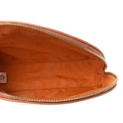MCM Visetos Heritage Large Cosmetic Pouch Cognac 5 of 12