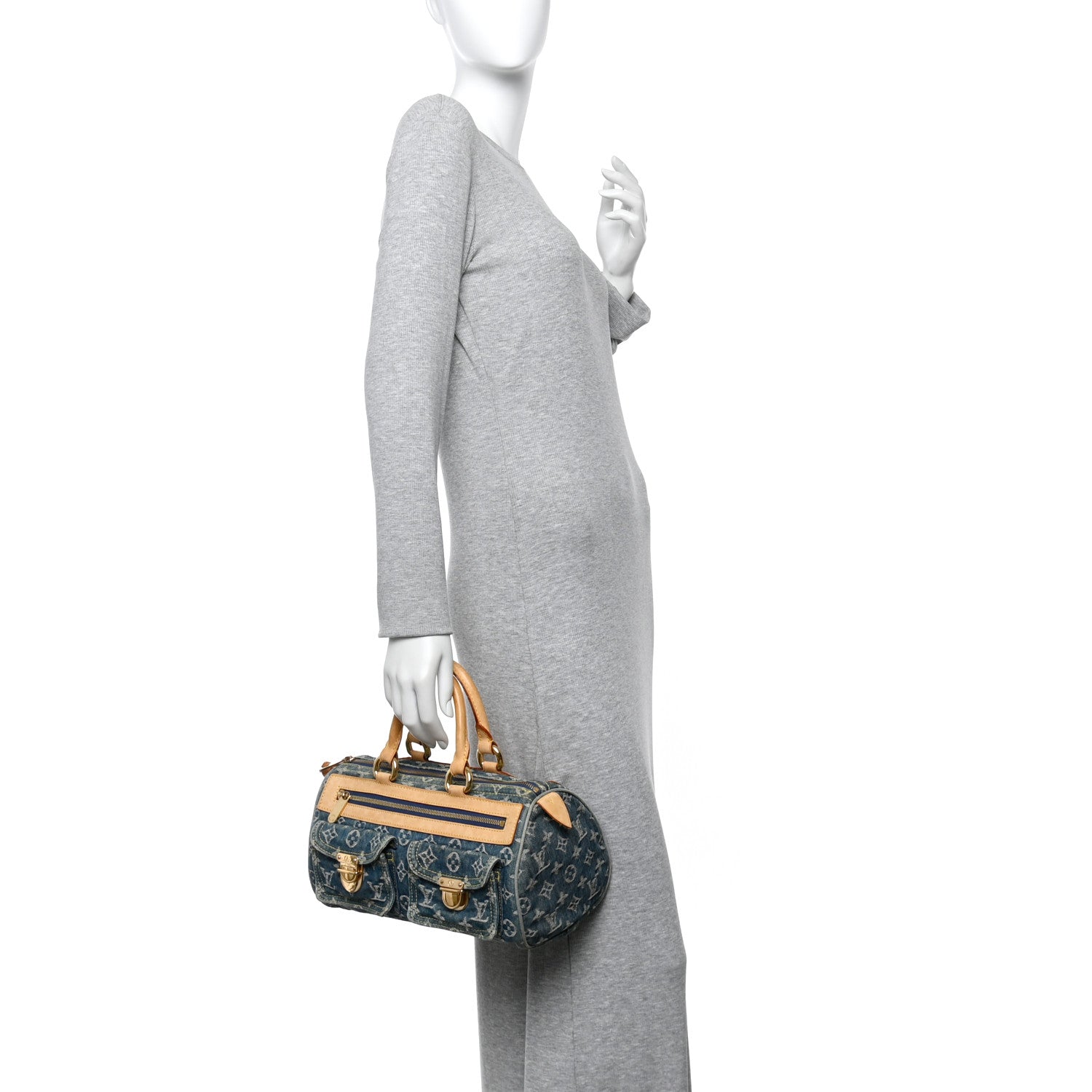 Louis Vuitton Monogram Denim Neo Speedy Blue 2 of 19