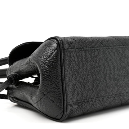 Chanel Grained Calfskin Stitched Urban Essentials Small Shopping Bag Black 10 of 10