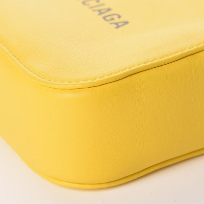 Balenciaga Smooth Calfskin Logo XS Everyday Camera Bag Jaune Soleil Black 6 of 10