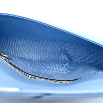 Gucci GG Monogram Textured Dollar Calfskin Small Luce Shoulder Bag Blue 5 of 10