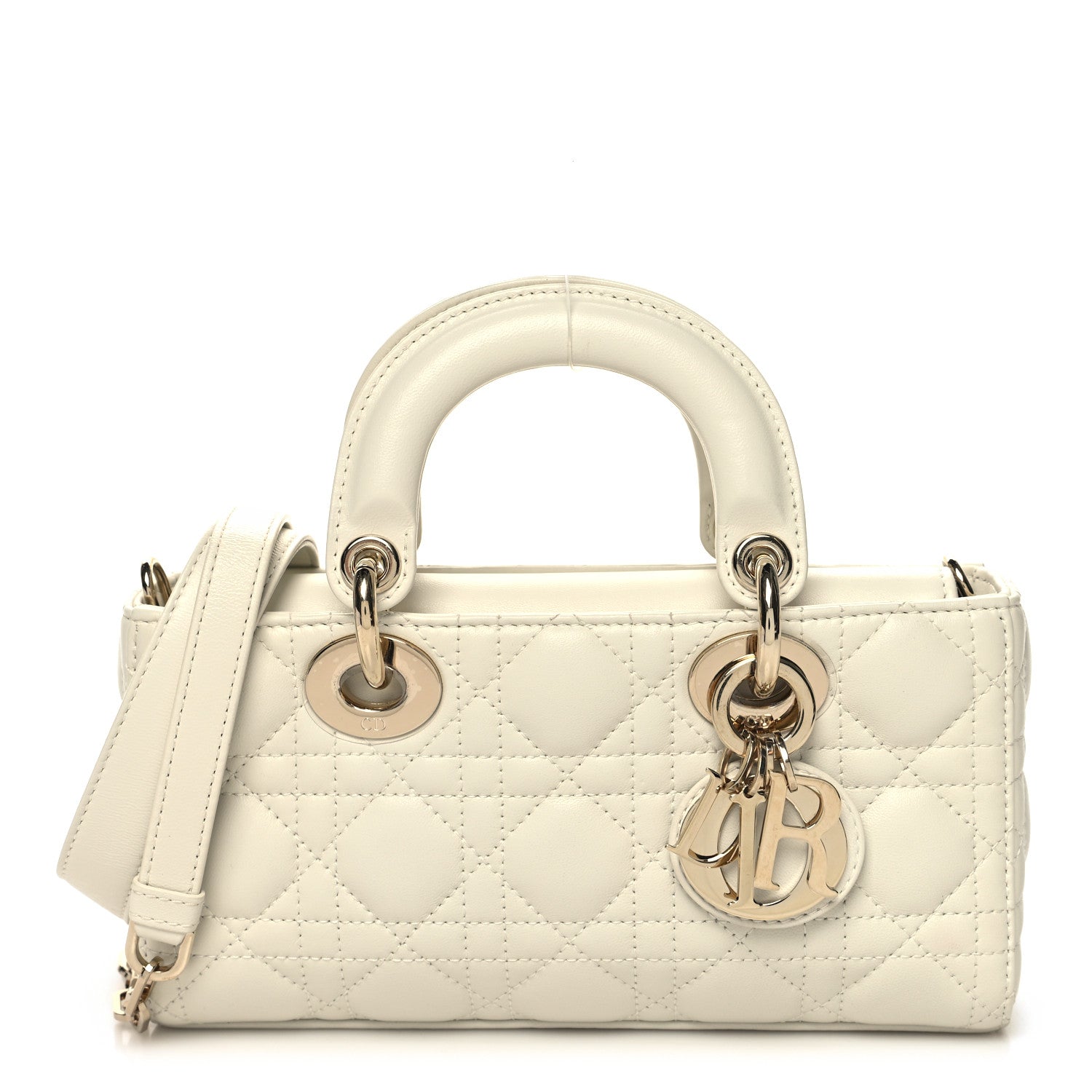 Christian Dior Lambskin Cannage Small Lady D-Joy Latte 1 of 11