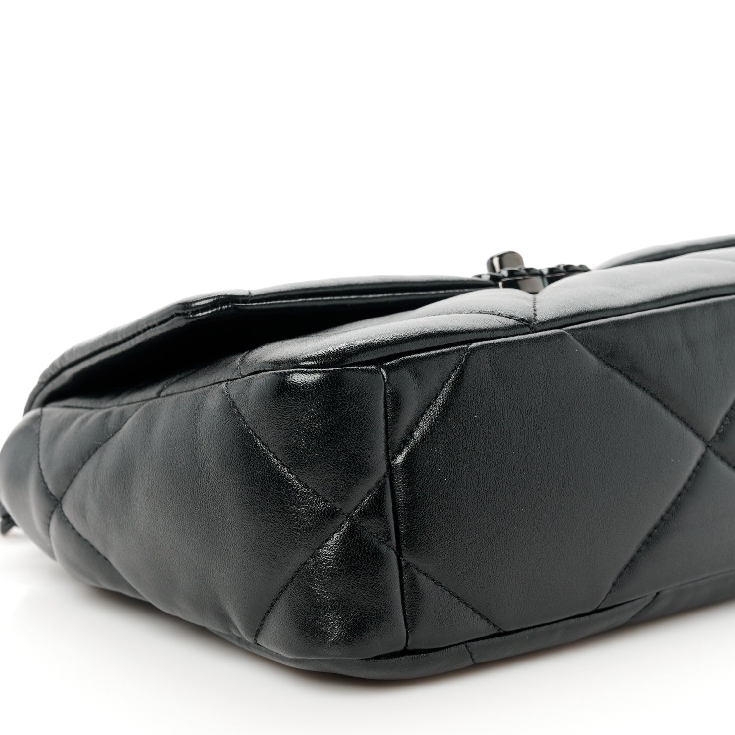 Chanel Goatskin Quilted Medium Chanel 19 Flap So Black 9 of 11