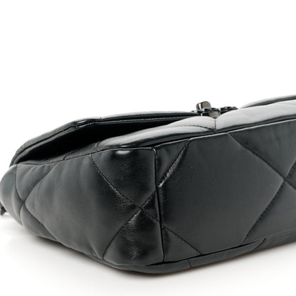 Chanel Goatskin Quilted Medium Chanel 19 Flap So Black 9 of 11